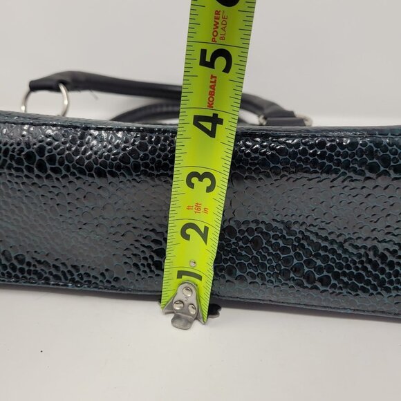 Primeware Wine Clutch bag Insulated zip up  Blue green snake croc - Picture 8 of 9